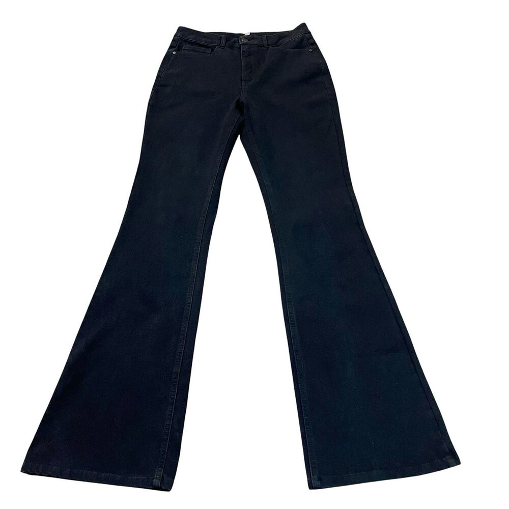 Commando Do It All Denim Flare Jeans Small Black Stretchy Slimming Full Length
